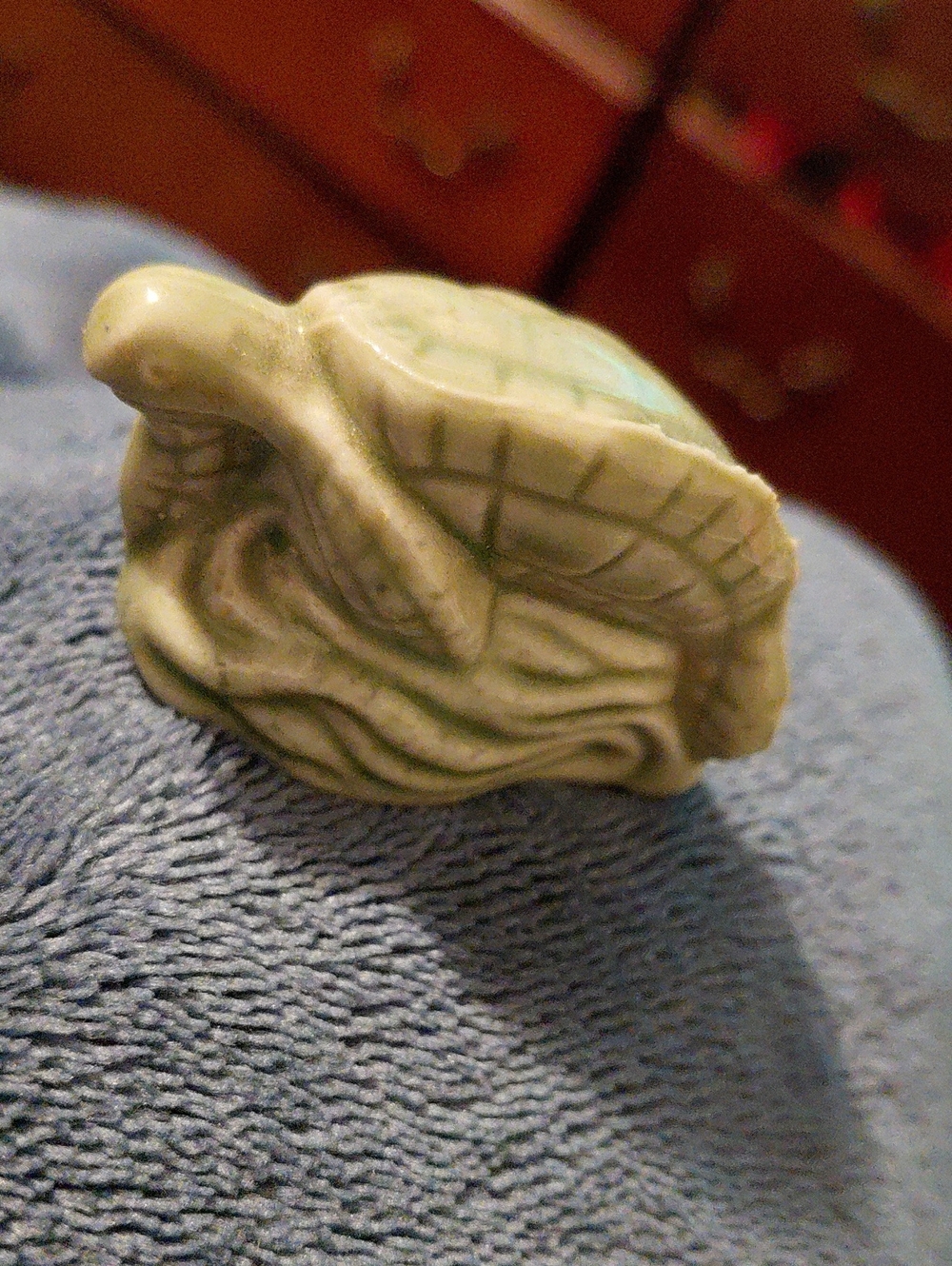 Green Ceramic Turtle Accent Figurine for Home Decor